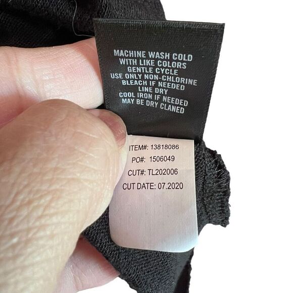 Torrid Asymmetrical Hem Cowl Neck Tunic Top Black Size 1 - Picture 5 of 7